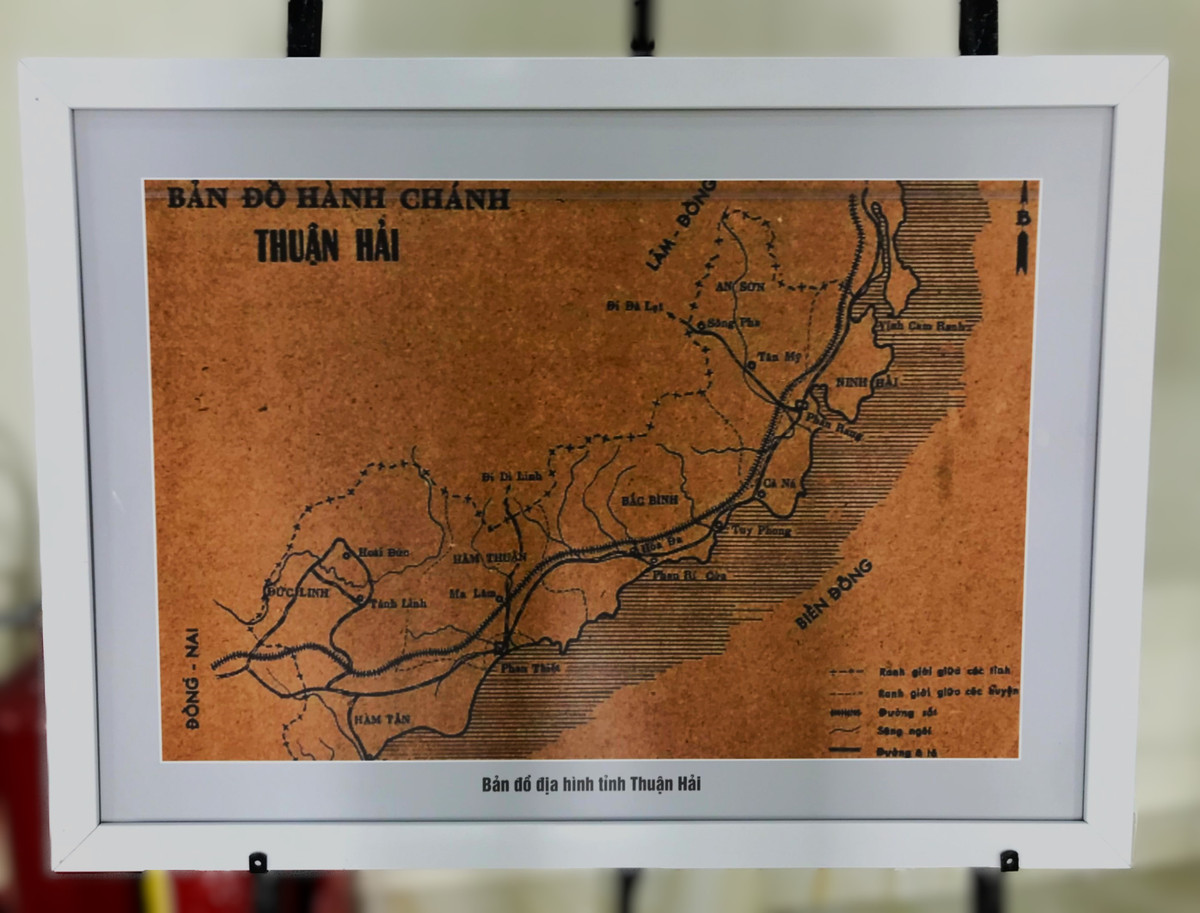 Bản đồ hành chánh tỉnh Thuận Hải.