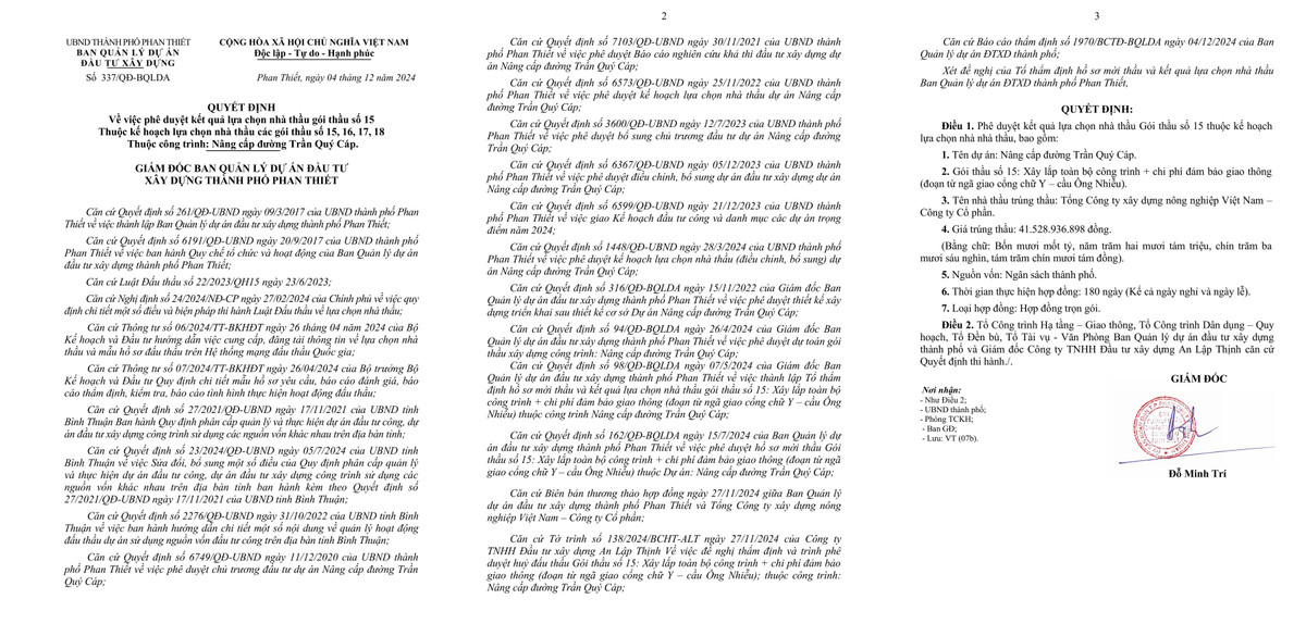 Binh Thuan: Can canh tien do thi cong goi thau Nang cap duong Tran Quy Cap