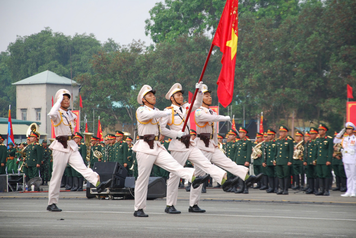 Khối nam sĩ quan Công an Thành phố Hồ Chí Minh.