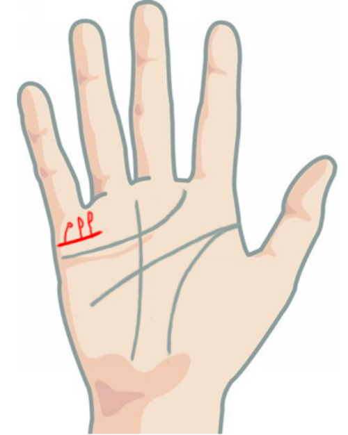 Trong khi đó, nếu xuất hiện hình vòng tròn ở cuối đường con cái là tướng của phụ nữ vất vì những đứa trẻ rất khó nuôi.