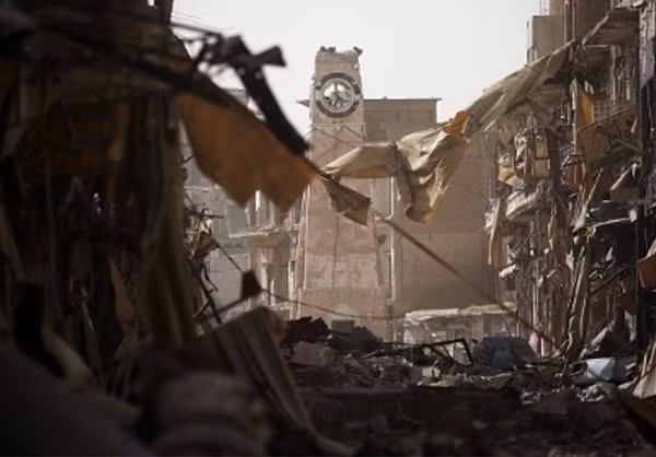 Cảnh tượng đổ nát sau các cuộc giao tranh tại Raqqa. Ảnh: FNA.