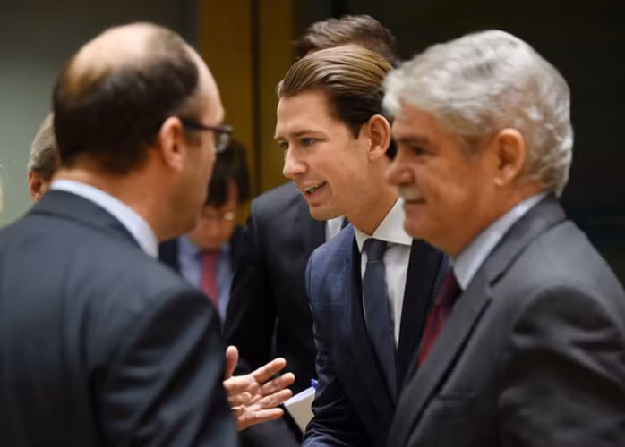 Đây là cuộc họp của các Ngoại trưởng Liên minh châu Âu thảo luận về tình hình về Libya và các nỗ lực hạn chế dòng người nhập cư qua Địa Trung Hải được tổ chức tại trụ sở EU ở Brussels (Bỉ) tháng 2/2017.