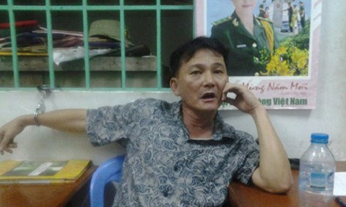 Lê Văn Huy tại cơ quan điều tra.