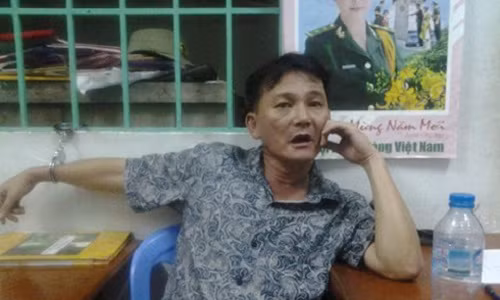 Lê Văn Huy tại cơ quan điều tra.