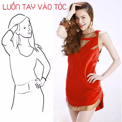 Gợi cảm với kiểu ảnh vuốt tóc quen thuộc của Hồ Ngọc Hà. 