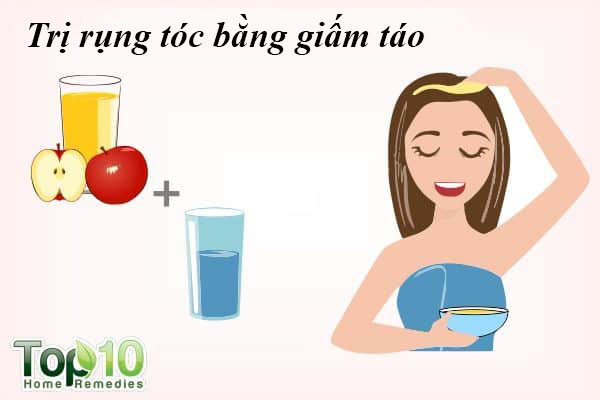 Giấm táo là một biện pháp tốt để kiểm soát rụng tóc và thúc đẩy sự phát triển của tóc. Bản chất có tính axit của nó giúp khôi phục trạng thái kiềm trong cơ thể, từ đó ngăn ngừa bất kỳ loại nhiễm trùng da đầu nào có thể dẫn đến rụng tóc.