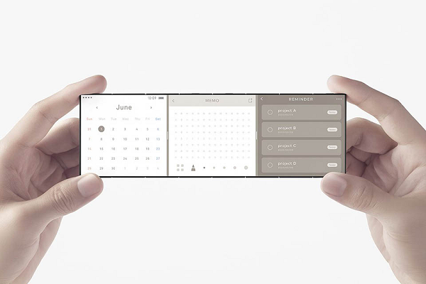 Thiết kế của chiếc smartphone đặc biệt này khiến màn hình 7 inch của nó kéo dài thay vì mở rộng về chiều ngang. Do đó mà trải nghiệm sử dụng cũng sẽ rất khác với Galaxy Fold của Samsung.