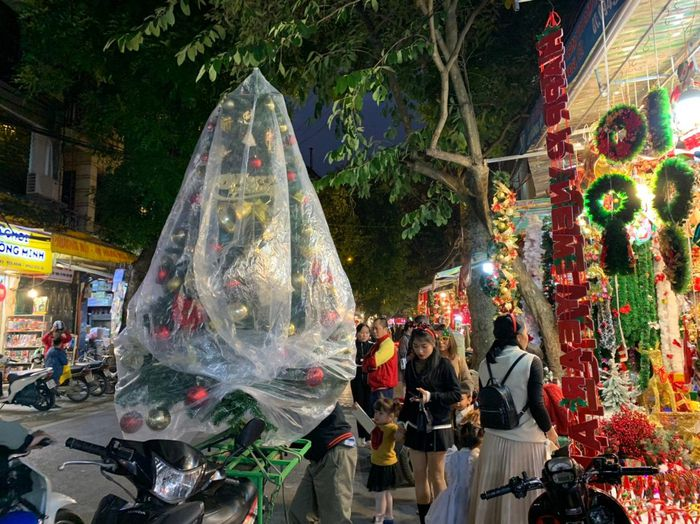 Giá cây thông Noel lớn, đầy đủ trang trí là 5 triệu đồng, cây nhỏ có giá từ vài trăm nghìn đến 1 triệu đồng.