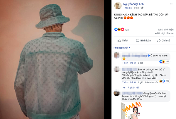 Vanh Leg đã bật mí về sự trở lại sau 2 năm vắng bóng này trên trang cá nhân của mình.