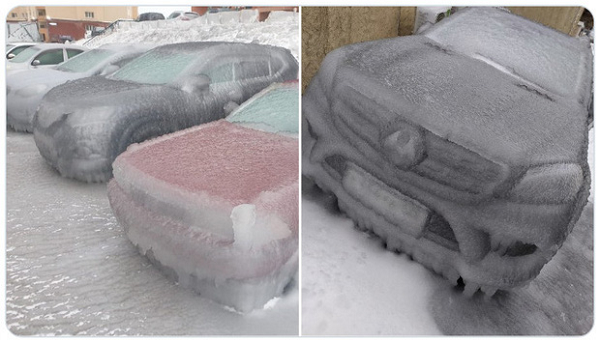 Những chiếc ô tô như vừa được lấy ra từ trong tủ lạnh.