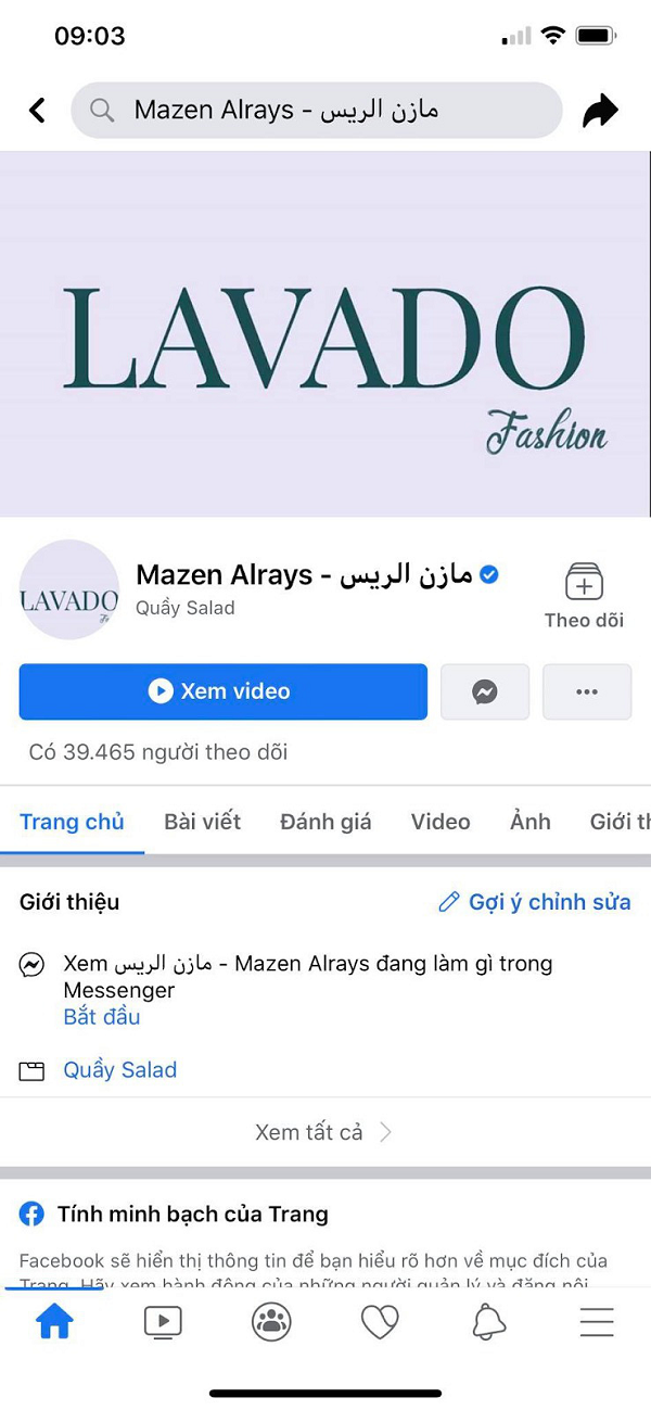 Trang cá nhân của Mazen Alrays - nhà báo nổi tiếng tại Quata đã bị hacker đổi ava, bán đủ loại món hàng từ quần áo, giày dép đến kính mắt.