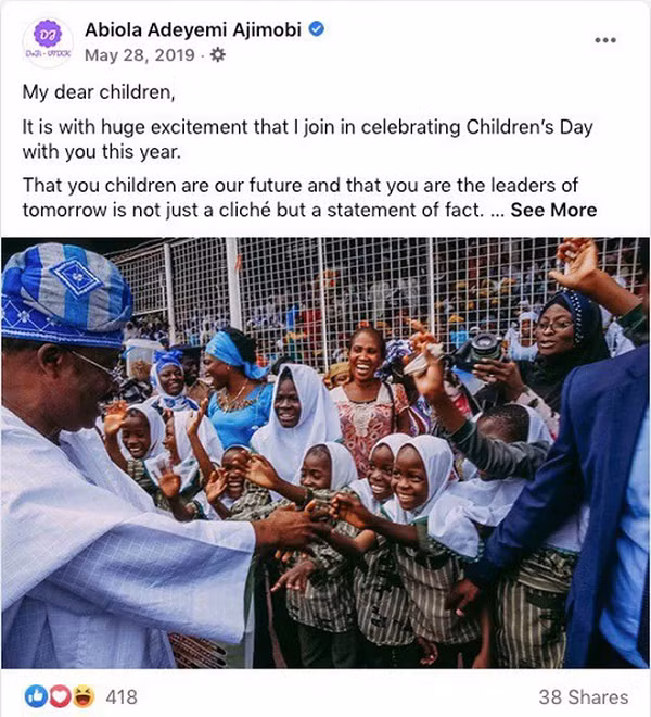 Tiếp sau đó, các hacker Việt cũng không ngại ngần hack luôn Facebook tick xanh của chính trị gia người Nigeria.