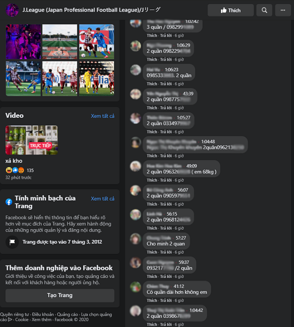 Bất ngờ là đã có rất nhiều người để lại số điện thoại và đủ loại kích cỡ quần áo trong phần bình luận để mua hàng trong livestream.