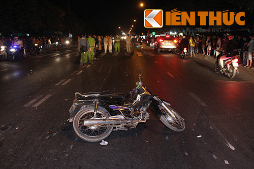 Phong xe nhanh gay tai nan, nu cong nhan thiet mang