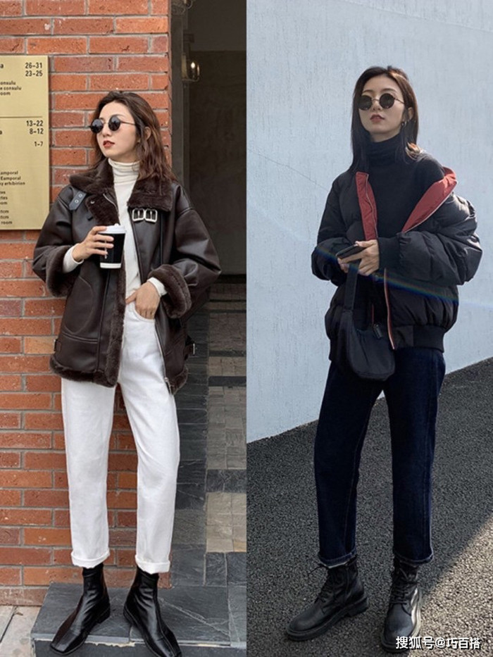 Nếu không thích áo khoác dáng dài, bạn có thể chọn áo khoác có độ dài vừa phải kết hợp quần ống đứng. Nhược điểm của cách lên đồ này là bạn có thể bị lạnh phần nửa dưới. Chuyên gia thời trang cho rằng, tốt nhất nên chọn chất liệu da hoặc thuộc da để thể hiện đẳng cấp thời thượng.