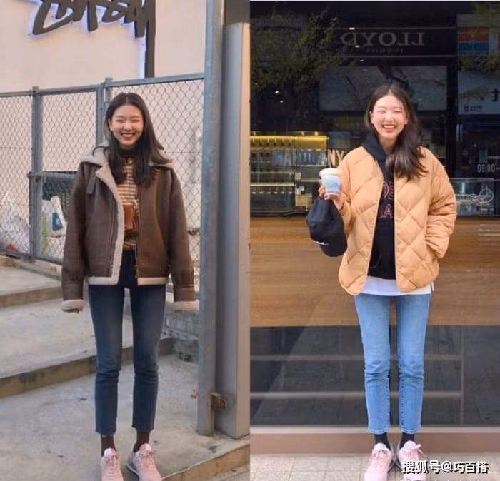 Áo khoác ngắn kết hợp quần bó sát. Không phân biệt tuổi tác, áo khoác ngắn kết hợp quần bó sát được đánh giá là cách lên đồ mùa đông phù hợp bạn trẻ lẫn chị em bắt đầu có tuổi. So với set đồ trên, người mặc được hack tuổi đáng kể. Nó cũng có tính ứng dụng cao, đi làm hay đi chơi đều phù hợp.