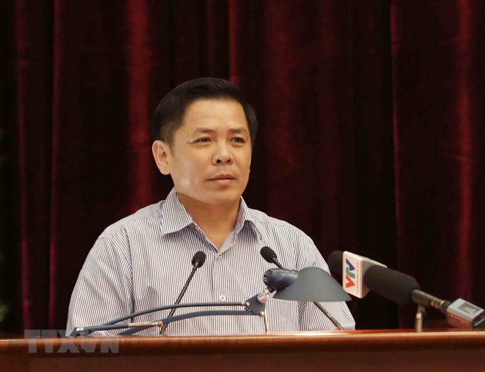 Đồng chí Nguyễn Văn Thể, Ủy viên Trung ương Đảng, Bộ trưởng Bộ Giao thông Vận tải phát biểu.