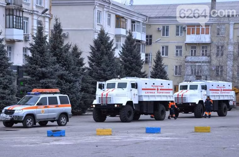 Những chiếc xe thiết giáp cấp cứu thế hệ mới của Quân đội Ukraine trong buổi trình diễn.