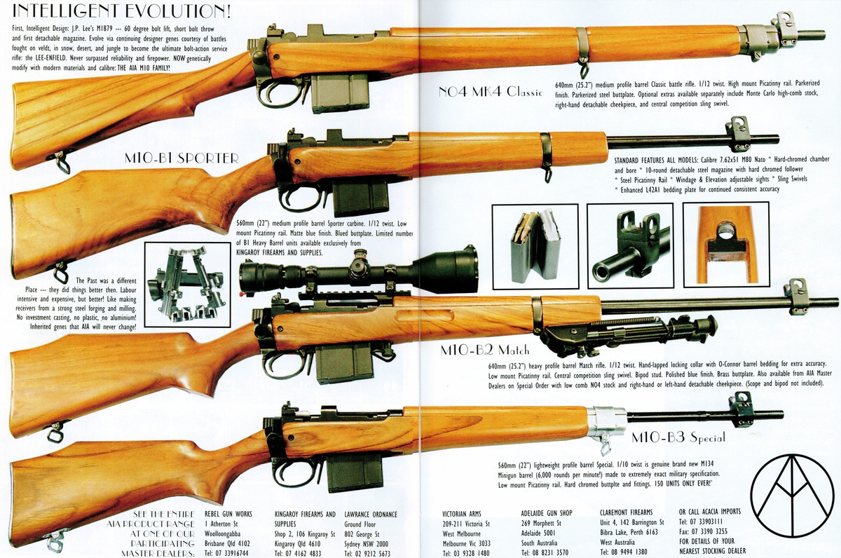 Về thiết kế, M10 Mk.IV mang những nét đặc trưng cơ bản của dòng súng trường Lee – Enfield với phần thân được làm bằng gỗ, đầu nòng của súng được thiết kế dài tương tự như trên Lee – Enfield No. 4 Mk I, tuy nhiên súng lại sử dụng kiểu hộp tiếp đạn rời như trên một số mẫu súng trường hiện nay thay vì cố định như trên Lee – Enfield . Nguồn ảnh: thefirearmblog.