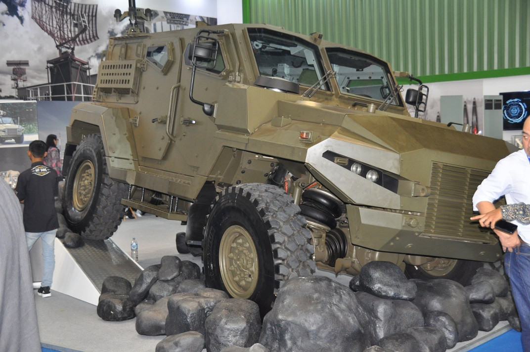 Xe bọc thép chiến thuật đa nhiệm T815 Patriot MATMMV một sản phẩm mới của công ty Excalibur Army, Cộng hòa Czech tại IndoDefence 2018 Nguồn ảnh: bmpd.