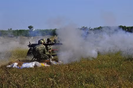 Khẩu đội ĐKZ chế áp hỏa lực địch