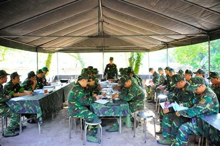 Với sự chỉ đạo chặt chẽ của Bộ Tư lệnh Thành phố, sự chuẩn bị chu đáo, trách nhiệm cao của các đơn vị và tinh thần nỗ lực vượt khó của cán bộ, chiến sĩ, cuộc diễn tập bắn đạt thật đã đạt mục đích, yêu cầu đề ra, đảm bảo an toàn tuyệt đối. Diễn tập chỉ huy cơ quan ngoài thực địa