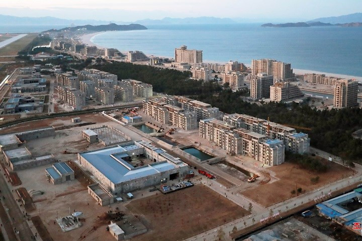 Hình ảnh dự án khu du lịch Wonsan-Kalma ven biển của Triều Tiên.