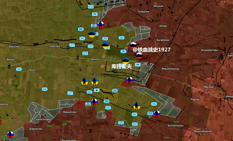 Đánh giá từ bản đồ tình hình mới nhất, nếu tấn công về phía nam, Quân đội Nga có thể bao vây hàng chục nghìn quân Ukraine ở phía nam; nếu tấn công về phía bắc, Quân đội Nga có thể trực tiếp tấn công vào Kurakhove từ phía nam và còn có thể ép Quân đội Ukraine ở phía đông phải rút lui. Ảnh: Sina.