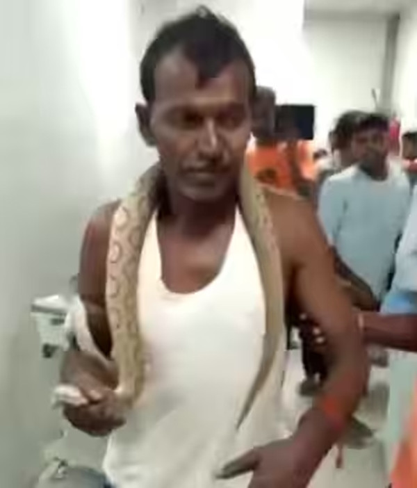 Khi ông Prakash Mandal xuất hiện, các nhân viên y tế và bệnh nhân không ai dám lại gần, tất cả đều giữ khoảng cách an toàn. Một nhân viên bệnh viện đã phải khéo léo hướng dẫn người đàn ông đến khu vực cách ly an toàn để xử lý tình huống đầy kịch tính này.