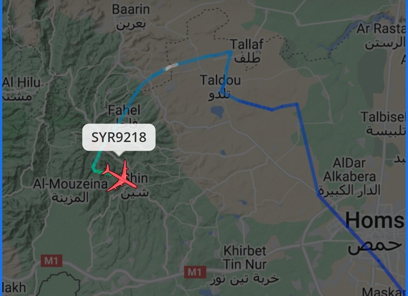 Dữ liệu từ trang web Flightradar ban đầu cho thấy máy bay bay về hướng khu vực ven biển của Syria, nơi được coi là thành trì của cộng đồng Alawite của Assad, nhưng sau đó đột ngột đổi hướng và bay ngược lại trong vài phút trước khi biến mất khỏi bản đồ. Tờ The Telegraph chưa thể xác định ngay ai là người có mặt trên chuyến bay này. Ảnh: X.