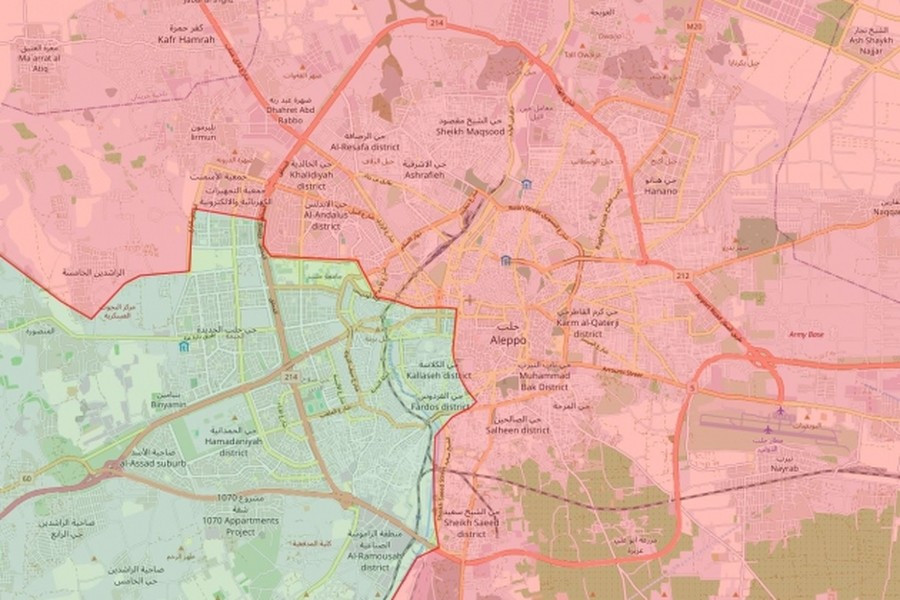 Trong diễn biến mới nhất, các tay súng của nhóm vũ trang Hayat Tahrir al-Sham đã tuyên bố chiếm giữ 30 - 40% lãnh thổ thành phố Aleppo, điều này được các chuyên gia từ tổ chức OSINT xác nhận.