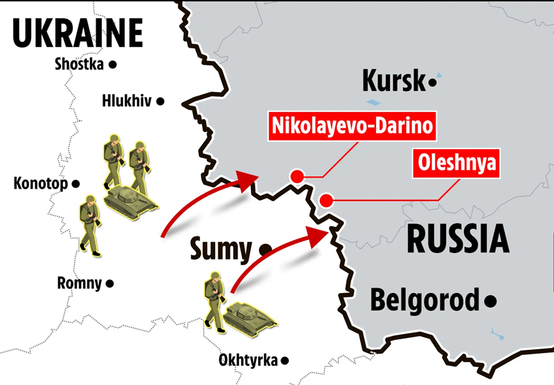 Tuyến phòng thủ Nikolayevo-Darino đã trở thành trọng điểm tấn công. Từ sáng ngày 22/11, bộ binh Nga liên tục tiến hành các cuộc tấn công mạnh mẽ vào khu vực này, đồng thời sử dụng máy bay chiến đấu và pháo binh để oanh tạc dữ dội. Ảnh: The Sun.