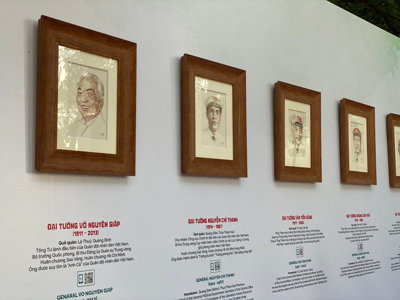 Bộ tranh chân dung 20 vị tướng tài danh của Quân đội nhân dân Việt Nam do họa sĩ Đỗ Hoàng Tường thực hiện bằng kỹ thuật màu nước trên chất liệu giấy bản.