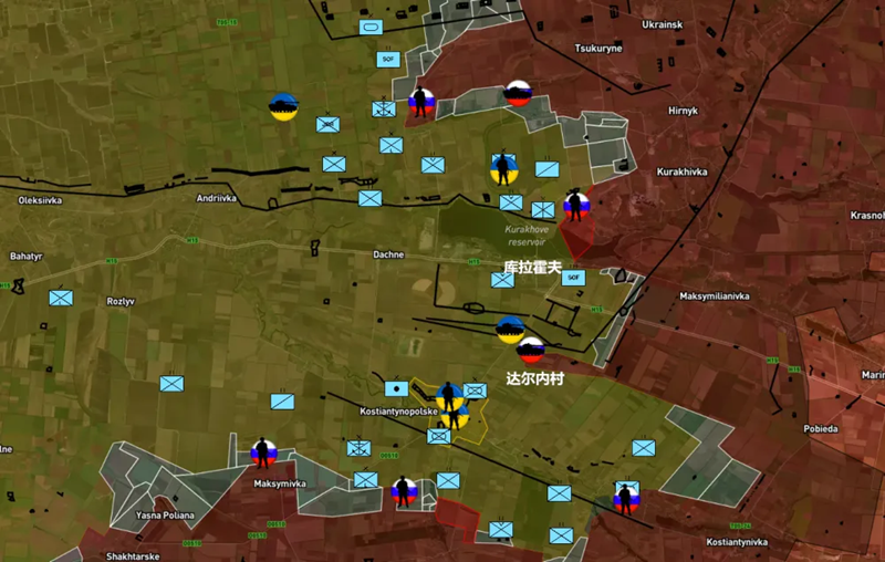 Nhìn từ bản đồ, sau khi chiếm được ngôi làng này, quân Nga không chỉ có thể đe dọa lực lượng Ukraine ở phía nam với nguy cơ bị bao vây, mà còn có thể tiến công trực tiếp vào thành phố Kurakhove từ phía nam dọc theo đường 00510. Ảnh: Sina.