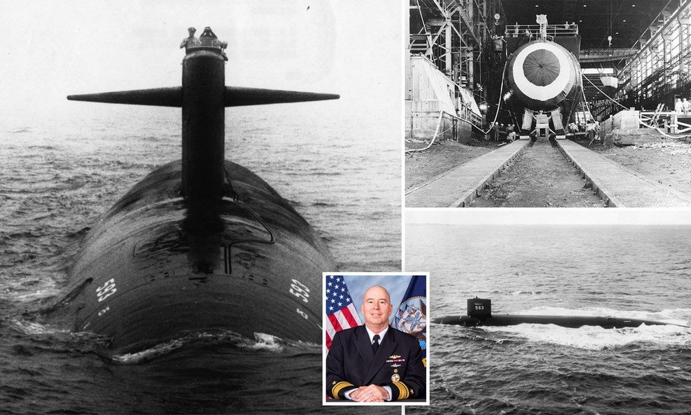Ngày 9/4/1963, sau sáu tháng sửa chữa và nâng cấp, USS Thresher rời cảng Portsmouth với 129 người trên tàu và bắt đầu các cuộc thử nghiệm lặn sâu cùng tàu hỗ trợ Skylark, cách Cape Cod, Massachusetts khoảng 190 hải lý về phía đông. Sau khi hoàn thành lần lặn thử đầu tiên, Thresher thực hiện lần lặn thứ hai với mục tiêu lặn sâu khoảng 1.300 feet.