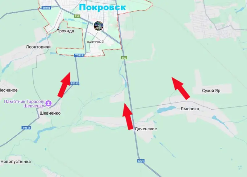 Nhận xét này cho thấy ngày càng có nhiều vấn đề với các tuyến đường tiếp tế của quân đội đồn trú tại Pokrovsk. Quân đội Nga thực sự đã tiếp cận thành phố rất gần từ phía nam và tây nam, cắt đứt con đường đến làng Konstantinopol, nơi được sử dụng để liên lạc với Kurakhove bị bao vây một nửa. Ảnh: Topwar.