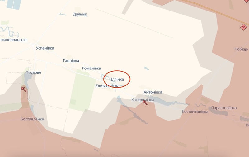 Làng Novo Illinka, nằm ở phía bắc hồ chứa Kurakhovskoye, cách làng Stepanivka về phía tây 2,5 km, cũng đã được giải phóng. Quân đội Nga đã kiểm soát 11 km² tại ba khu định cư, bao gồm khoảng 5 km² ở phía tây và tây bắc Elizavetovka, cũng như đông nam Trudovoy và hơn 6 km² ở phía bắc làng Ilinka. Ảnh: Deep State.