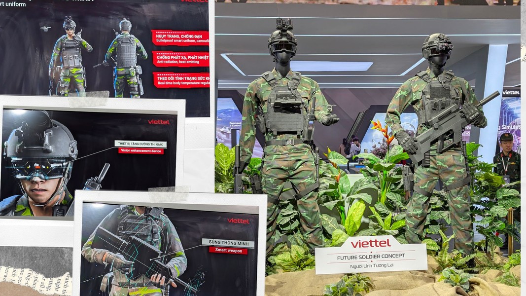 Cận cảnh bộ trang bị "Người lính tương lai" siêu khủng của QĐND Việt Nam tại Triển lãm Quốc phòng Quốc tế 2024.