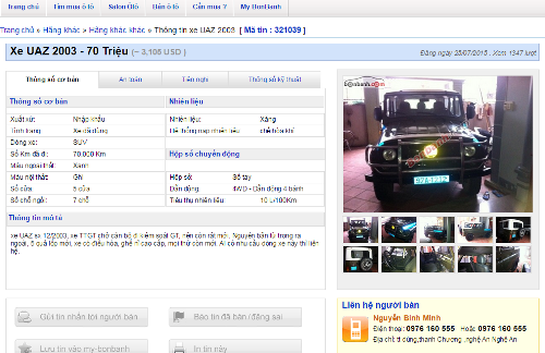 Xe thanh tra giao thong Nghe An bi rao ban tren mang?