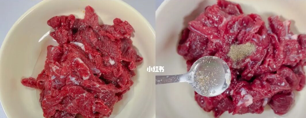 Bước tiếp theo là ướp rượu, cho thêm chút hạt tiêu.