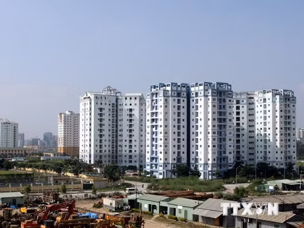 Một góc khu đô thị Nam Trung Yên, Hà Nội. (Ảnh: Tuấn Anh/TTXVN)