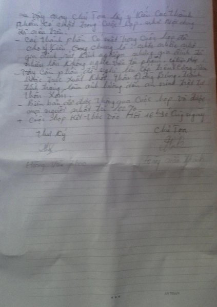 Chính quyền và nhân dân thôn Đồng Bưng yêu cầu trục xuất gia đình chị H.