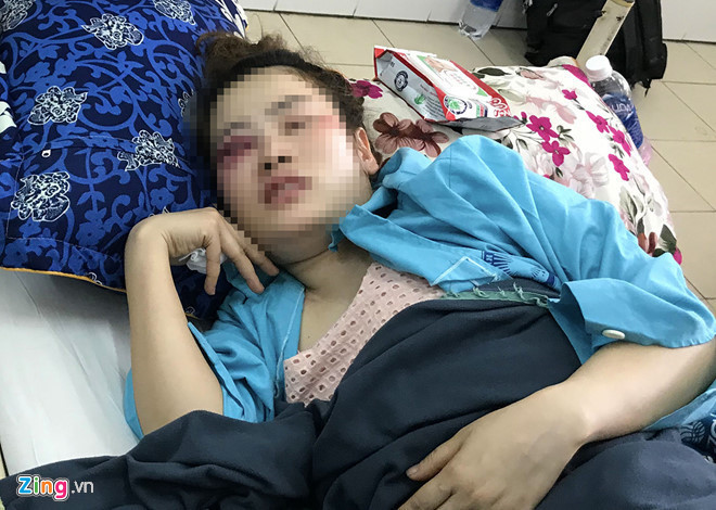 Chị Như điều trị tại bệnh viện trước đó. Ảnh: Giáp Hồ.