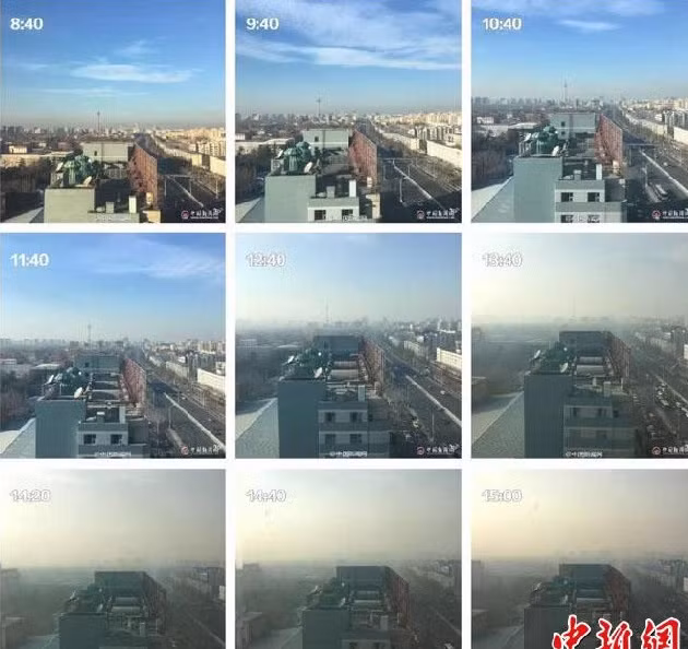 Chính quyền thành phố Bắc Kinh đã phải ban hành cảnh báo đỏ - mức ô nhiễm không khí nghiêm trọng nhất - trong khoảng thời gian từ ngày 16/12 đến 21/12.