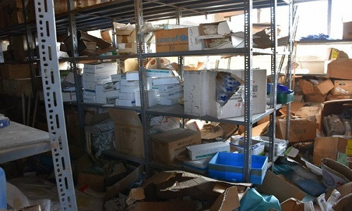 Một hình ảnh khác trong kho chứa hóa chất độc của nhóm khủng bố.