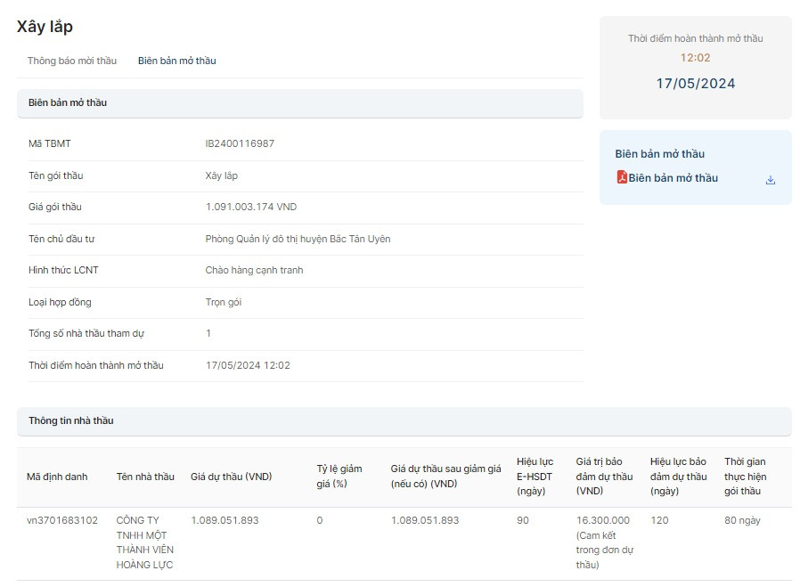 Bình Dương: Chỉ Cty Hoàng Lực dự gói thầu xây lắp tại Bắc Tân Uyên Binh Duong: Chi Cty Hoang Luc du goi thau xay lap tai Bac Tan Uyen