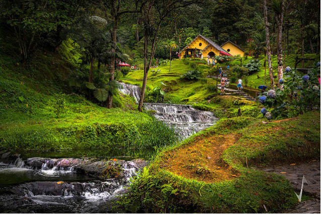  Santa Rosa de Cabal: Là một thị trấn nhỏ chỉ có khoảng 60.000 cư dân nhưng Santa Rosa nổi tiếng với 2 thứ - ngành công nghiệp tằm, và Termales, một hồ nước nóng với thác nước kết hợp trông như tác phẩm nghệ thuật. Cách Medellin 200km về phía nam, đây là điểm dừng chân hoàn hảo cho bất kỳ du khách nào hướng xuống Ecuador.