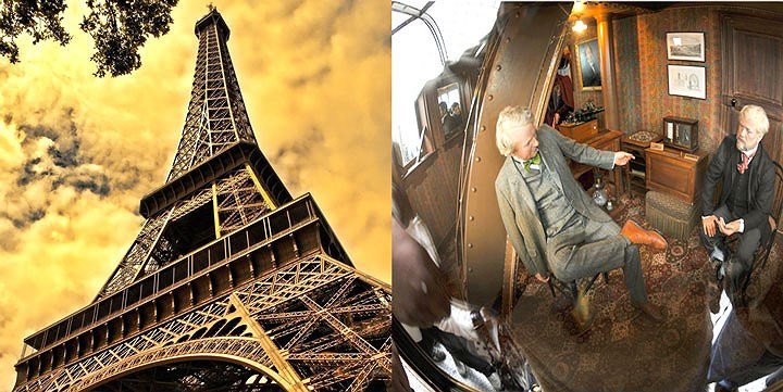 Căn hộ riêng trong đỉnh tháp Eiffel: Nhiều người không biết là một căn hộ riêng từng tồn tại trên đỉnh tháp Eiffel - một trong những công trình lừng danh nhất thế giới do kỹ sư Gustav Eiffel (1832-1923) thiết kế. Khác với cấu trúc cầu kỳ của tháp, căn hộ giống những căn phòng bình dân khác ở Paris trong thế kỷ 19 nhưng tham quan căn phòng của Eiffel vẫn là niềm mơ ước của phần lớn người dân Paris, bởi nhiều người nổi tiếng từng tới đây. Vào ngày 10/9/1899, Thomas Edison – nhà phát minh từng tạo ra nhiều thiết bị quan trọng trong thế kỷ 20, đã tới căn hộ của Eiffel. Tại đây Edison đã uống rượu cognac, hút xì gà và thảo luận với Eiffel về máy hát – phát minh mới nhất của Edison tại thời điểm đó.