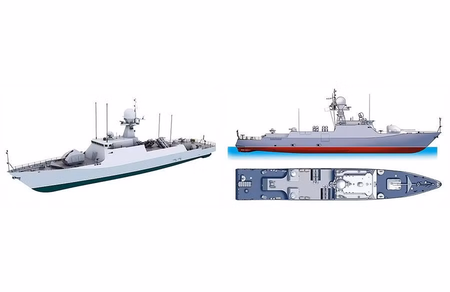 Project 21632 Tornado trang bị tên lửa khác hẳn với biến thể đầu tiên. Biến thể tàu tên lửa này được trang bị hai bệ bên lửa Uran-E (2x4 PU) và không có pháo phản lực A-215 Grad M, bệ phóng tên lửa được đặt ở giữa tàu và hệ thống phòng không 3M-47 được đưa về phía sau tàu.