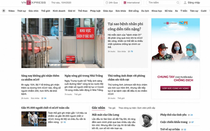 BXH 50 to bao, trang dien tu nhieu nguoi xem nhat Viet Nam nam 2021?